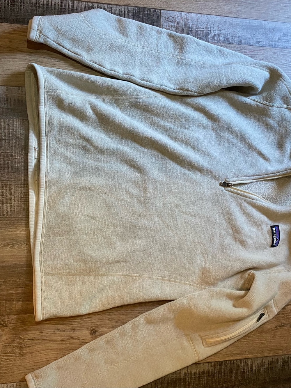 Patagonia Cream 1/4‑Zip Fleece Pullover